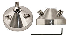 EM-Tec H3/45R 45 degrees multi stub holder for 3 x Ø15mm Hitachi stubs with individual rotation, Ø25x14mm, M4